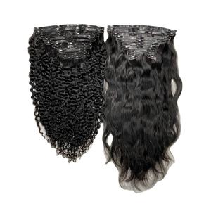 Clip de haute qualité dans les textures ondulées 100% Extensions de cheveux humains vietnamiens tissage de cheveux cuticules alignées meilleur prix pour les femmes noires - Product Image 4