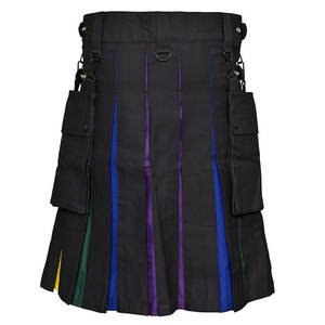 Kilt utilitaire hybride pour hommes, kilt écossais arc-en-ciel, tenue traditionnelle des Highlands 2026 - Product Image 5