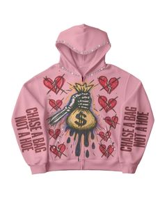 Pink Winter Streetwear Custom Zip Knitted Eco-Friendly Hoodie Unisex Oversized <b>Thick</b> <b>Fleece</b> Soft Comfortable OEM ODM Premium - Product Image 5