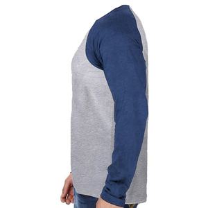 Camisetas de manga raglán de algodón 100% para hombre, camisetas cómodas transpirables de alta elasticidad que absorben el sudor con logotipo personalizado estampado - Product Image 2