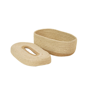 Boîte à mouchoirs ovale en jute écologique faite à la main, porte-serviettes en corde tressée pour la décoration de table à la maison - Product Image 2