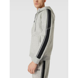 Ensemble de survêtement sportif deux pièces pour homme en molleton 340 GSM, comprenant un sweat à capuche et un pantalon de jogging, 100% coton, haute qualité - Product Image 3