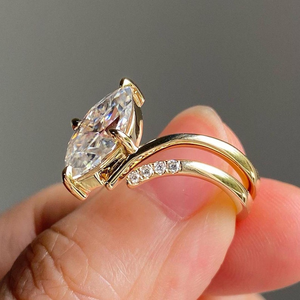 Timeless White Marquise Diamond Solitaire <b>Ring</b> <b>Set</b> Solid Gold Wedding Gift Special Occasion Jewelry Elegant <b>Ring</b> <b>for</b> <b>Women</b> - Product Image 2