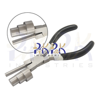 Pince à sertir Wrap N Tap, grande taille, pointe de 13 mm à 20 mm, longueur 165 mm, en acier inoxydable, poignées à ressort double en PVC, pour sertir les circlips de pêche et les bijoux
