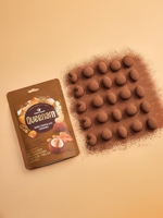 Service de fabrication sous marque privée : Dragées de chocolat noir HALAL 75g enrobées de caramel, amandes, noix de cajou et noix de macadamia