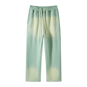 Pantalon de survêtement ample pour hommes, style streetwear vintage, délavé à l'acide, en coton épais avec doublure polaire, écologique, pour les décontractés - Product Image 3
