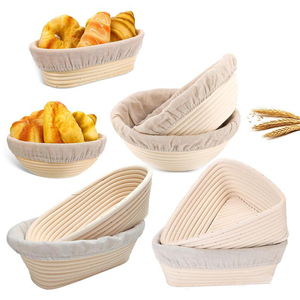 Factory Direct Supply Rattan <b>Bread</b> Proofing <b>Basket</b> Natural Cane Dough Rising <b>Basket</b> With Liner For Sourdough Artisan Baking Tool - Product Image 1