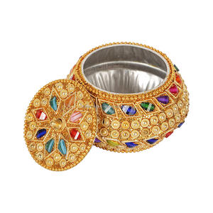 Art & Crafts Floral Beaded Decorative Pill <b>Box</b> for Women Jewelry Storage or Wedding Favors Souvenir <b>Gift</b> on Cheap Price - Product Image 2