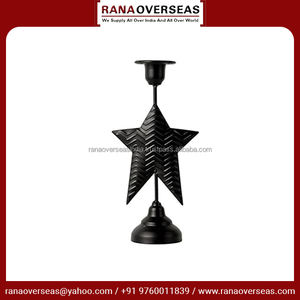 High Quality Hot Sale Black Iron <b>Taper</b> <b>Candle</b> Holder Star Design in Multiple Design & Sizes for Home and Event Decor - Product Image 2