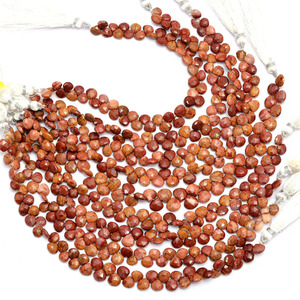 ลูกปัดหินแจสเปอร์ทรงหัวใจเหลี่ยมขนาด 5 มม.-6 มม. หินแจสเปอร์สีแดงธรรมชาติจากสุมาตรา หินกึ่งมีค่า สำหรับทำเครื่องประดับ - Product Image 6
