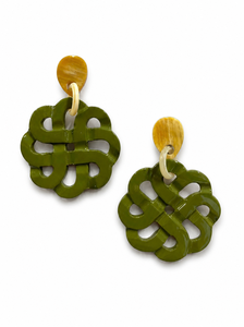 Pendientes Redondos de Cuerno de Búfalo Hechos a Mano DTJ para Niños, Estilo Moderno, Acabado Lacado, Ecológicos, 40 mm, Excelente Relación Calidad-Precio, Regalo al por Mayor - Product Image 4