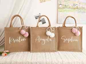 Sac à main en jute naturel tendance avec poche avant en toile et matériaux écologiques - Product Image 5