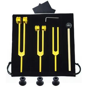 Ensemble de diapasons en acier inoxydable argenté 128Hz 256Hz 512Hz Instrument de diagnostic Classe I Marteau Chakra avec rangement par Grip Surgical - Product Image 6