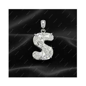 Plata de Ley 925, Idea de Regalo de Navidad para Mamá, Papá, Esposa, Esposo, Joyería Fina Personalizada con Diamantes, Colgantes y Dijes con Letras del Alfabeto - Product Image 1