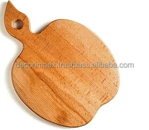 Planche à découper en bois massif en forme de pomme avec poignée pour fruits légumes fromage petite planche à pain en bois - Product Image 3