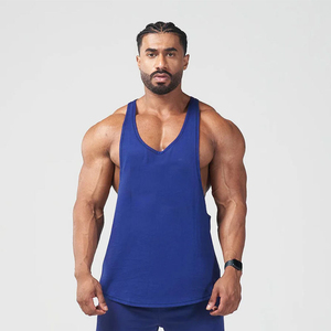 Camiseta Deportiva de Punto de Algodón y Elastano con Cuello Redondo para Hombre, Chaleco Musculoso sin Mangas, Impresión Personalizada, Transpirable - Product Image 4