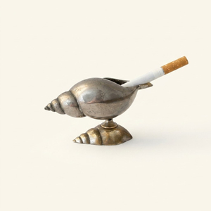 Cendrier vintage en laiton en forme de coquille de conque, porte-cigarettes antique en métal en forme d'escargot, cendrier créatif pour table, pour la maison, l'hôtel, le bar - Product Image 1