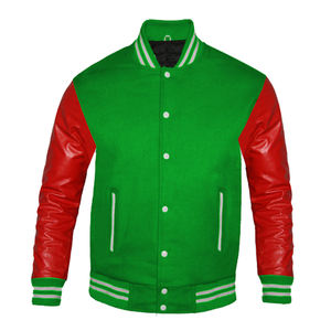 Parches de Cuero Vacuno de Alta Calidad OEM con Diseño Personalizado para Chaqueta Varsity, Chaqueta de Béisbol, Bordado en el Cuerpo de Lana - Product Image 1