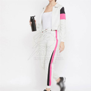Elegant Design Workout <b>Women</b> Tracksuits With Turn Down Collar Color Contrast Tracksuits For <b>Women</b> - Product Image 5
