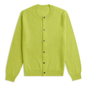 เสื้อคาร์ดิแกนไหมพรมผู้หญิง คอโอ ทรงลำลอง ติดกระดุม ผ้าฝ้ายแท้ 100% สำหรับฤดูหนาว แบบสั่งทำพิเศษ - Product Image 1