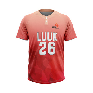 Ropa Deportiva Transpirable de Secado Rápido para Clubes y Ligas con Jersey de Béisbol Personalizado de 2 Botones, Producción OEM - Product Image 1