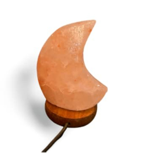 Wholesale 2025 Aromatherapy salt <b>lamp</b> with Wooden Base Salt <b>lamp</b> Best Quality Himalayan Moon Shape Natural pink Salt <b>Lamp</b> - Product Image 3