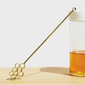 Cuillère à miel en métal doré, réutilisable, design minimaliste pour la cuisine - Product Image 4
