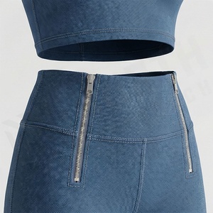 Ensemble de yoga pour femmes, vêtements de fitness, soutien-gorge de sport, leggings, vêtements de sport sans couture, vêtements de sport athlétiques, vêtements d'entraînement, vêtements de sport pour la gym, t-shirt - Product Image 5