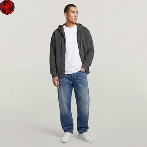 Blue Wash Wide Leg Denim <b>Jeans</b> Relaxed Fit <b>Men</b> Casual Streetwear <b>Trousers</b> Medium washed denim <b>jeans</b> Medium washed denim <b>jeans</b> - Product Image 3