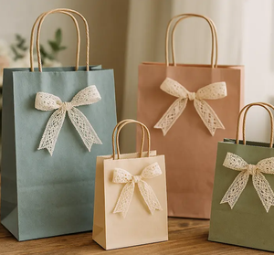 Sacs en papier kraft au prix le plus bas - Sacs en papier personnalisés avec logo imprimé - Vente en gros de sacs de courses aux taxes les plus basses - Product Image 1
