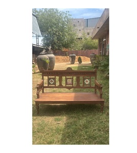 Banc de jardin en bois massif de style moderne, chaise de décoration durable pour l'extérieur, mobilier de maison, prix promotionnel disponible en centre commercial - Product Image 1