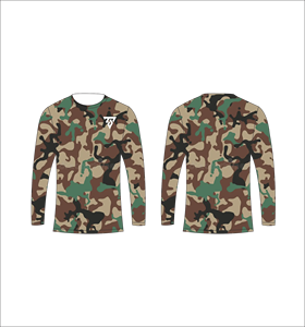 เสื้อยืดแขนยาวลายพรางสีน้ำเงินเบอร์กันดีสำหรับผู้ชาย ลายพิมพ์หลากสีแบบนามธรรม คอกลม เสื้อยืดลำลอง สตรีทแวร์ เสื้อสำหรับออกกำลังกาย รุ่น A - Product Image 6