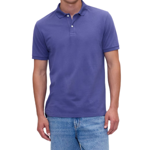 Chemise Homme Chic Décontractée en Maille Unie à Boutons Manches Courtes Respirante 100% Coton OEM ODM Vente en Gros - Product Image 5