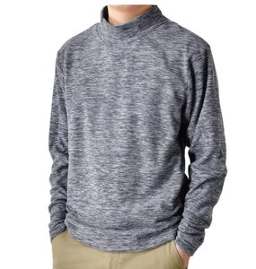 Sudadera de cuello redondo gris jaspeado de manga larga para hombre, de poliéster y algodón, ligera, informal, al por mayor - Product Image 4