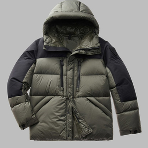 เสื้อแจ็คเก็ตพัฟเฟอร์ลำลองสำหรับผู้ชายสำหรับฤดูหนาว มีฮู้ด สีพื้น ปิดด้วยซิป ไซส์ใหญ่ เสื้อโค้ทอุ่นสำหรับกิจกรรมกลางแจ้ง CP-MPJ-05 - Product Image 1