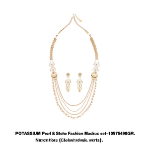 Conjunto de Collar de Moda con Perlas y Piedras POTASSIUM-10575498GR - Product Image 2