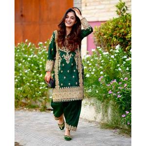 Designer Party Wear Top and Bottom with Dupatta Size XL - Product Image 6