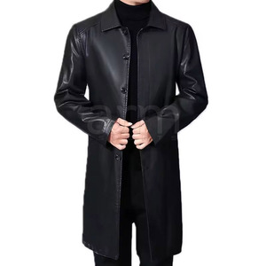 Vêtements en gros pour hommes, manteau en cuir d'hiver, couleur personnalisée, manteau en cuir d'hiver pour hommes à prix de gros - Product Image 6