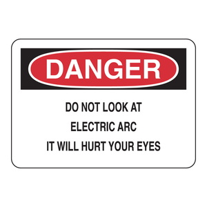 Señal de Advertencia de Arco Eléctrico Peligroso, 7x10 Pulgadas, Seguridad en Áreas Eléctricas Industriales, PVC/Aluminio/Acero - Product Image 1
