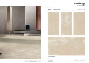 Elegante Azulejo de Porcelana Tallada 600x1200 de Gran Formato, Superficie Texturizada Premium para Pared y Suelo, Uso Interior y Exterior Moderno - Product Image 2