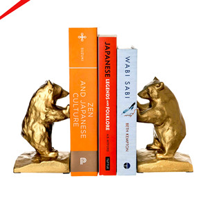 Nouveauté : Porte-livres décoratifs en métal poli, design coquillage doré, pour la décoration moderne de la maison, du bureau ou de la salle d'étude. - Product Image 4