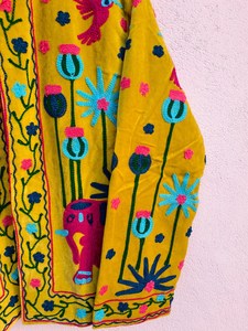 Nouvelle veste en velours brodée à la main avec motif d'éléphant, style indien Arctician, réversible, style Suzani, kimono, robe bohème, blazer d'hiver - Product Image 5