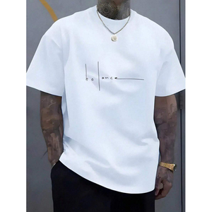 Meilleures ventes – Vente directe fabricant – T-shirt décontracté ample en coton imprimé numérique à séchage rapide, 220 grammes, motif lettres longues, pour usage quotidien - Product Image 5