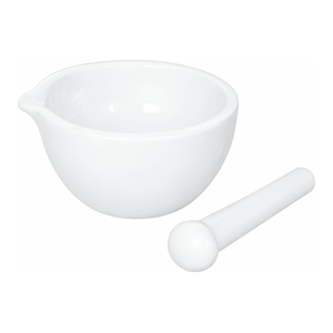 Juego de Mortero y Pilón de Porcelana, Esmaltado o Sin Esmaltar, para Moler Muestras de Laboratorio - Product Image 1