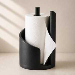 Porte-serviettes en papier en bois écologique classique, design semi-circulaire, accessoire de cuisine durable, boîte à serviettes - Product Image 6