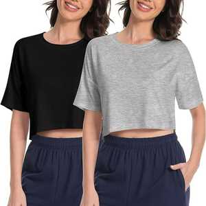 Camiseta Corta para Mujer OEM, Personalizada con Estampado, Corte Ajustado, Manga Corta, Tela Suave de Algodón, Súper Cómoda - Product Image 1