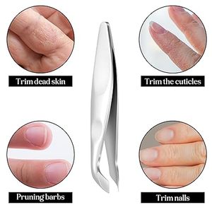 Mini Cuticle Cutter 15mm Bevel Jaw Wide Opening Curved Blade Rounded Tip Portable Fingernail Tool Simple Style Adult Use - Product Image 3
