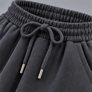 Pantalones Cargo de Pierna Ancha Gris Oscuro para Hombre, Cintura Elástica con Cordón, Bolsillos, Estilo Urbano, Pantalones de Otoño - Product Image 5