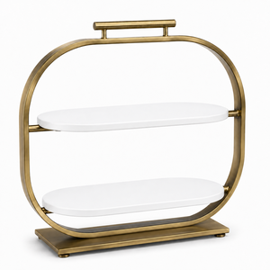 Modern <b>Tiered</b> Serving <b>Stand</b> With <b>Two</b> Spacious Round Trays And A Stylish Vertical Handle. The Durable Design Offers Excellent - Product Image 6