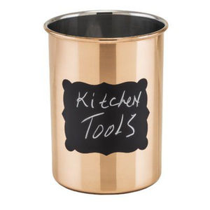 Round Shape Metal <b>Stainless</b> <b>Steel</b> Cutlery Holder Silver Finish <b>Utensil</b> Caddy Flatware Organizer For Countertop Storage Holder - Product Image 6